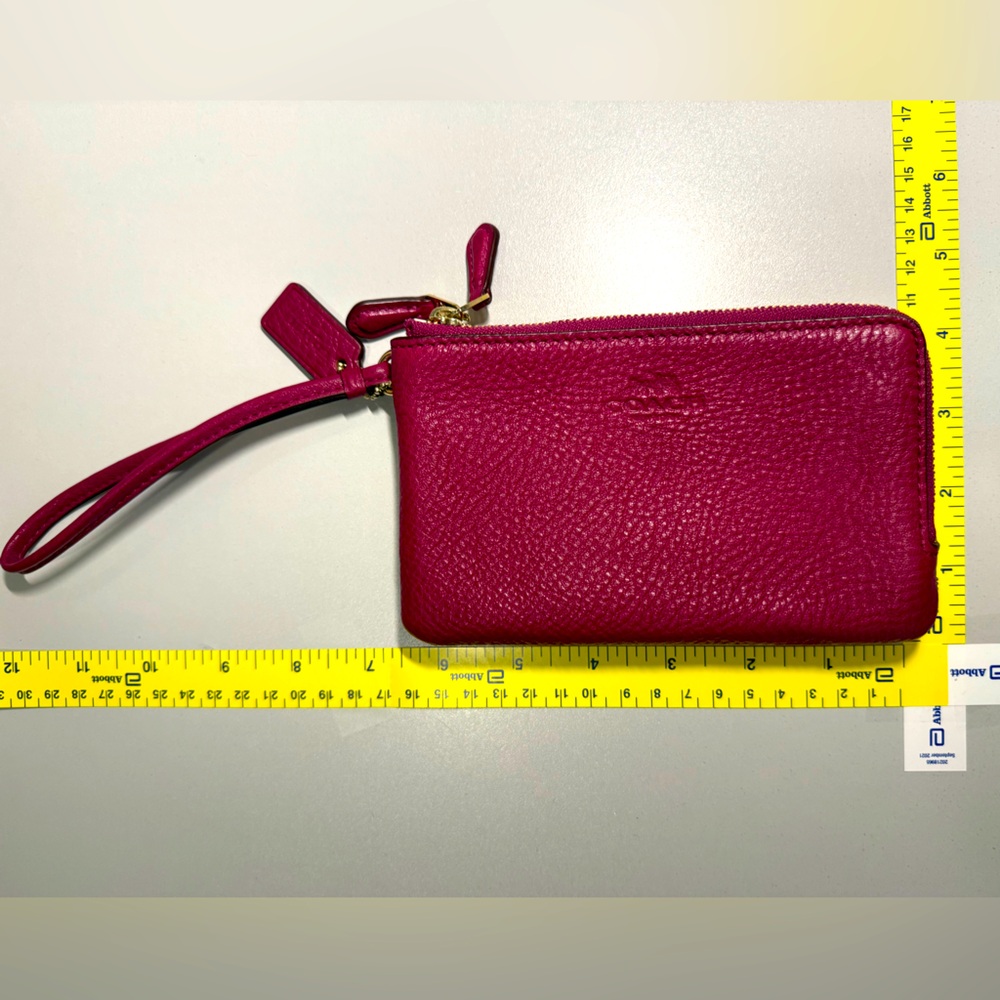 Coach corner zip wristlet